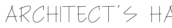 Architect's Hand font preview